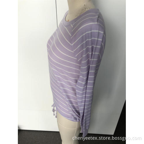 Splicing striped long sleeves